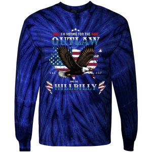 Trump Vance 2024 Donald Trump Jd Vance Outlaw Hillbilly Tie-Dye Long Sleeve Shirt