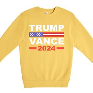 Trump Vance 2024 For President Vp Usa Election Patriotic Premium Crewneck Sweatshirt