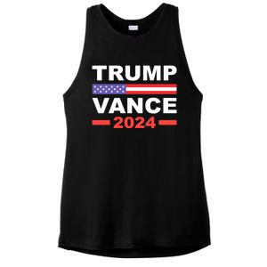 Trump Vance 2024 For President Vp Usa Election Patriotic Ladies PosiCharge Tri-Blend Wicking Tank