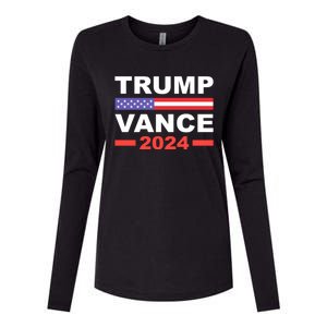 Trump Vance 2024 For President Vp Usa Election Patriotic Womens Cotton Relaxed Long Sleeve T-Shirt