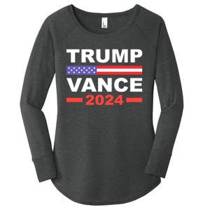 Trump Vance 2024 For President Vp Usa Election Patriotic Women's Perfect Tri Tunic Long Sleeve Shirt