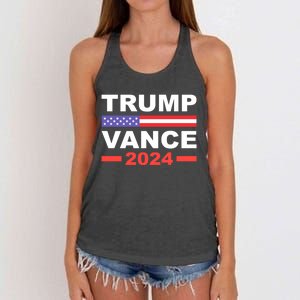 Trump Vance 2024 For President Vp Usa Election Patriotic Women's Knotted Racerback Tank