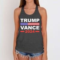 Trump Vance 2024 For President Vp Usa Election Patriotic Women's Knotted Racerback Tank