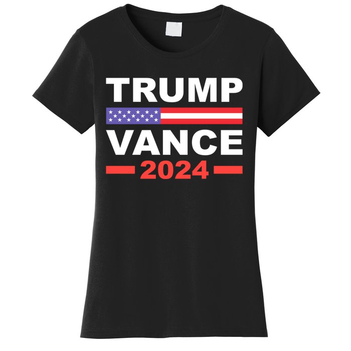 Trump Vance 2024 For President Vp Usa Election Patriotic Women's T-Shirt