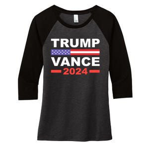 Trump Vance 2024 For President Vp Usa Election Patriotic Women's Tri-Blend 3/4-Sleeve Raglan Shirt