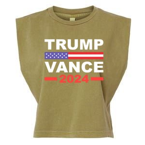 Trump Vance 2024 For President Vp Usa Election Patriotic Garment-Dyed Women's Muscle Tee