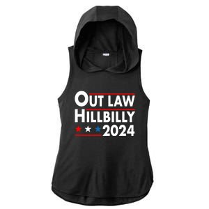 Trump Vance 2024 Outlaw Hillbilly Ladies PosiCharge Tri-Blend Wicking Draft Hoodie Tank