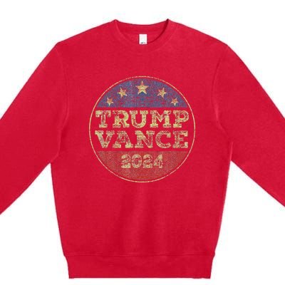 Trump Vance 2024 For President Vp Election 2024 Pocket Premium Crewneck Sweatshirt