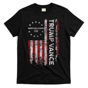 Trump Vance 2024 Us Flag Republican 2024 President Election T-Shirt