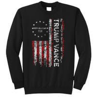 Trump Vance 2024 Us Flag Republican 2024 President Election Tall Sweatshirt