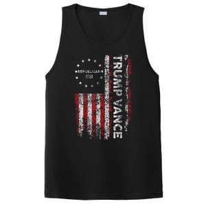 Trump Vance 2024 Us Flag Republican 2024 President Election PosiCharge Competitor Tank