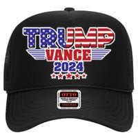 Trump Vance 2024 High Crown Mesh Back Trucker Hat