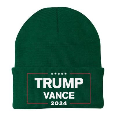 Trump Vance 2024 For President Vp Election Campaign Pocket Knit Cap Winter Beanie