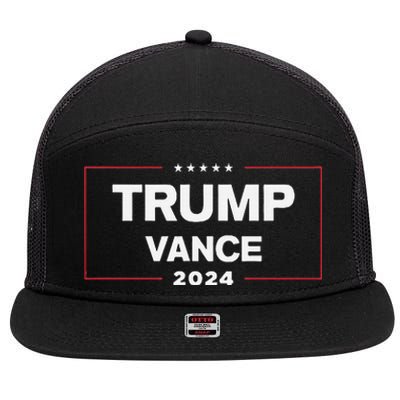 Trump Vance 2024 For President Vp Election Campaign Pocket 7 Panel Mesh Trucker Snapback Hat