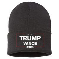 Trump Vance 2024 For President Vp Election Campaign Pocket Sustainable Knit Beanie