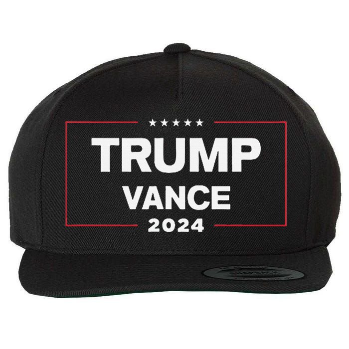 Trump Vance 2024 For President Vp Election Campaign Pocket Wool Snapback Cap