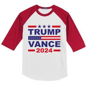 Trump Vance 2024 For President Vp Usa Election Patriotic Kids Colorblock Raglan Jersey