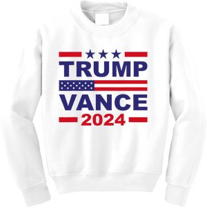 Trump Vance 2024 For President Vp Usa Election Patriotic Kids Sweatshirt