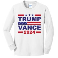 Trump Vance 2024 For President Vp Usa Election Patriotic Kids Long Sleeve Shirt