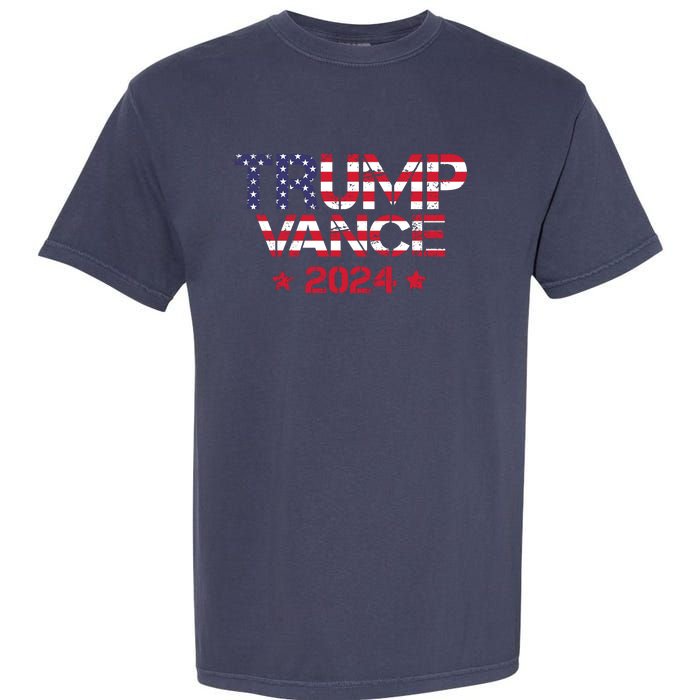 Trump Vance 2024 Vintage Patriotic Garment-Dyed Heavyweight T-Shirt