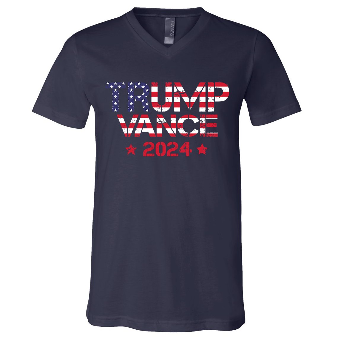 Trump Vance 2024 Vintage Patriotic V-Neck T-Shirt