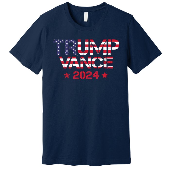 Trump Vance 2024 Vintage Patriotic Premium T-Shirt