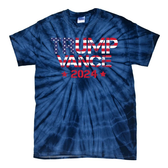 Trump Vance 2024 Vintage Patriotic Tie-Dye T-Shirt