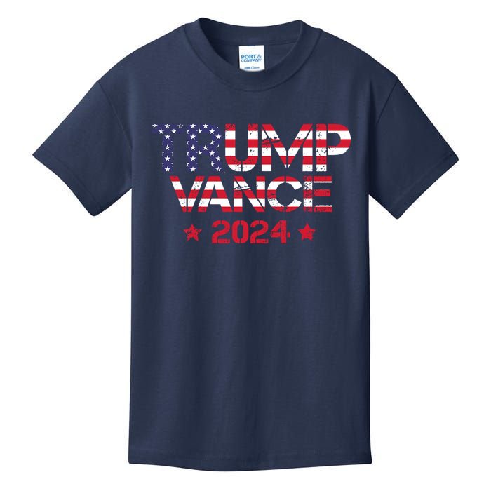 Trump Vance 2024 Vintage Patriotic Kids T-Shirt
