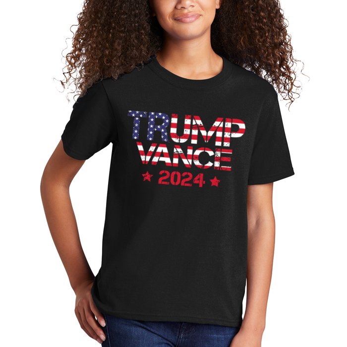 Trump Vance 2024 Vintage Patriotic Kids T-Shirt