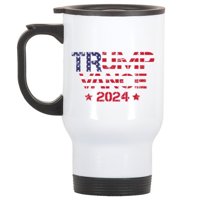 Trump Vance 2024 Vintage Patriotic Stainless Steel Travel Mug