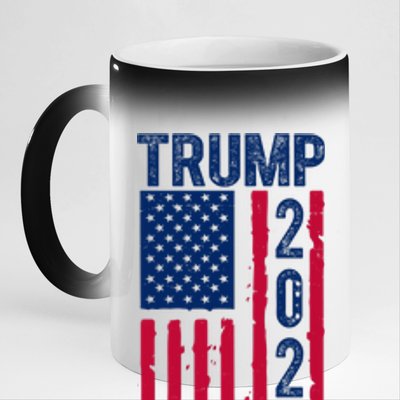 Trump Vance 2024 Election American Flag 11oz Black Color Changing Mug