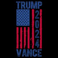 Trump Vance 2024 Election American Flag Drawstring Bag