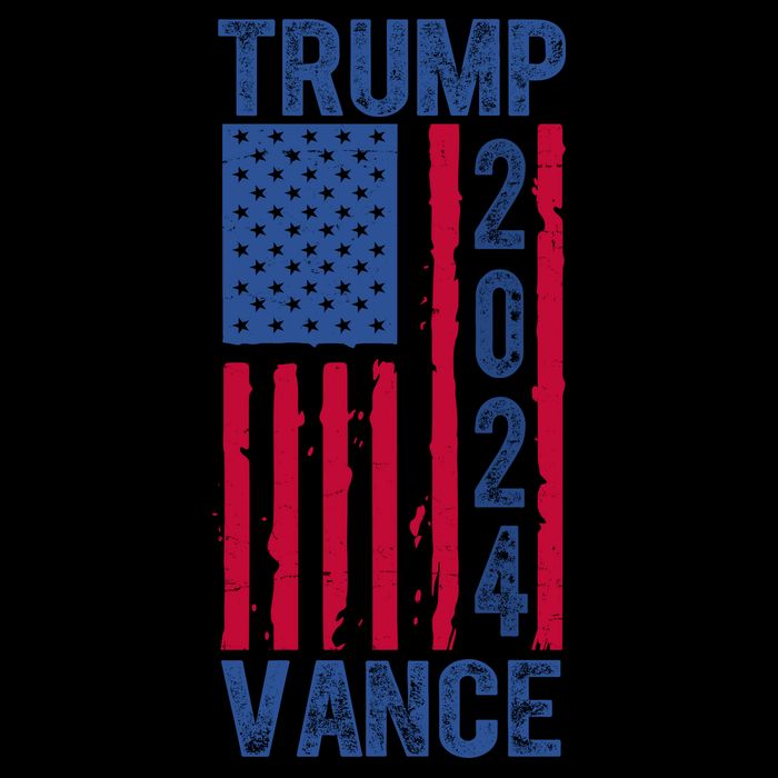 Trump Vance 2024 Election American Flag Drawstring Bag