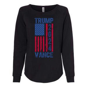 Trump Vance 2024 Election American Flag Womens California Wash Sweatshirt