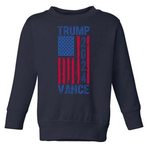 Trump Vance 2024 Election American Flag Toddler Sweatshirt