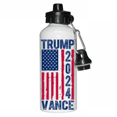 Trump Vance 2024 Election American Flag Aluminum Water Bottle