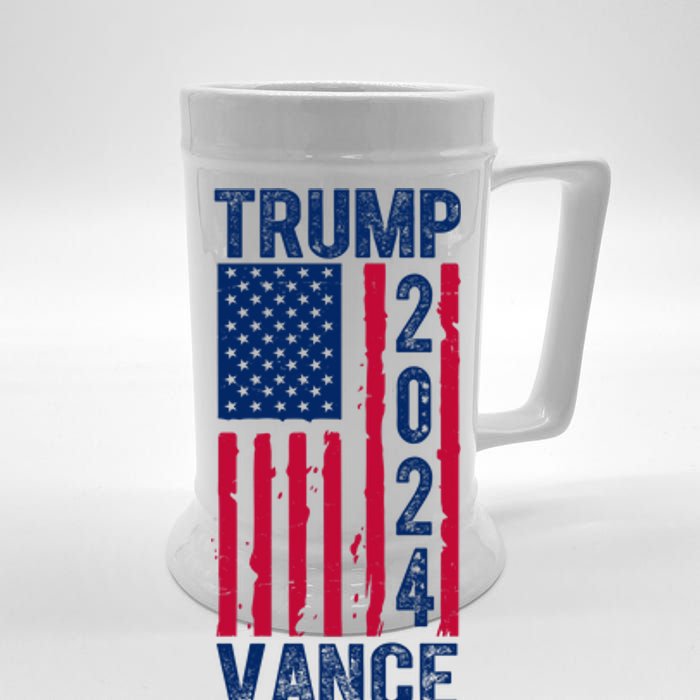 Trump Vance 2024 Election American Flag Beer Stein