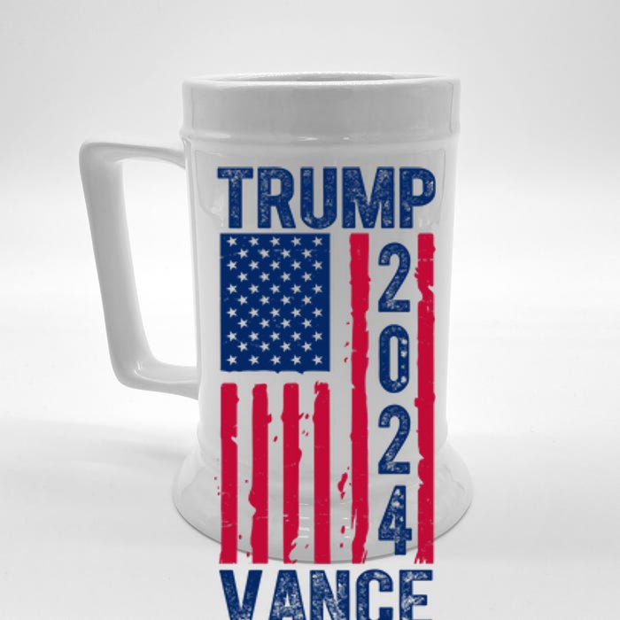 Trump Vance 2024 Election American Flag Beer Stein