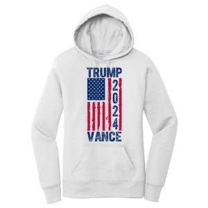 Trump Vance 2024 Election American Flag Women's Pullover Hoodie