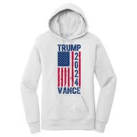 Trump Vance 2024 Election American Flag Women's Pullover Hoodie