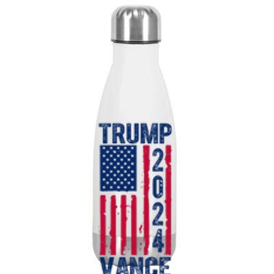 Trump Vance 2024 Election American Flag Stainless Steel Insulated Water Bottle