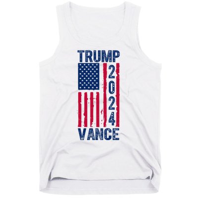 Trump Vance 2024 Election American Flag Tank Top