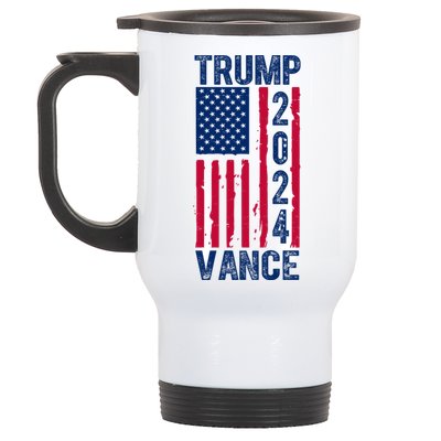 Trump Vance 2024 Election American Flag Stainless Steel Travel Mug