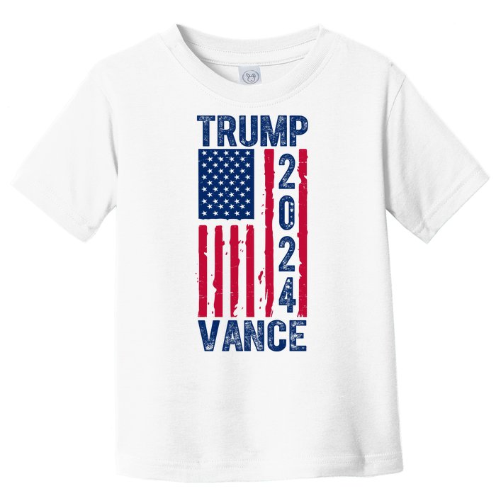 Trump Vance 2024 Election American Flag Toddler T-Shirt