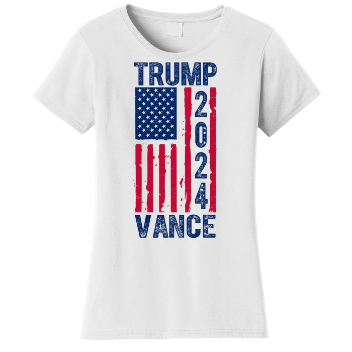 Trump Vance 2024 Election American Flag Women's T-Shirt