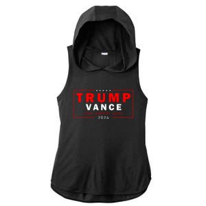 Trump Vance 2024 Take America Back Usa Presidential Election Ladies PosiCharge Tri-Blend Wicking Draft Hoodie Tank