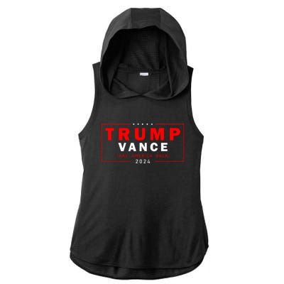 Trump Vance 2024 Take America Back Usa Presidential Election Ladies PosiCharge Tri-Blend Wicking Draft Hoodie Tank