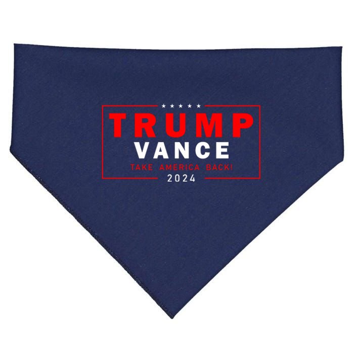 Trump Vance 2024 Take America Back Usa Presidential Election USA-Made Doggie Bandana