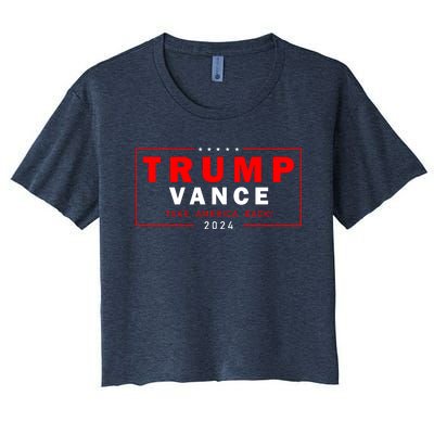 Trump Vance 2024 Take America Back Usa Presidential Election Women's Crop Top Tee