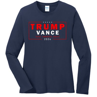 Trump Vance 2024 Take America Back Usa Presidential Election Ladies Long Sleeve Shirt